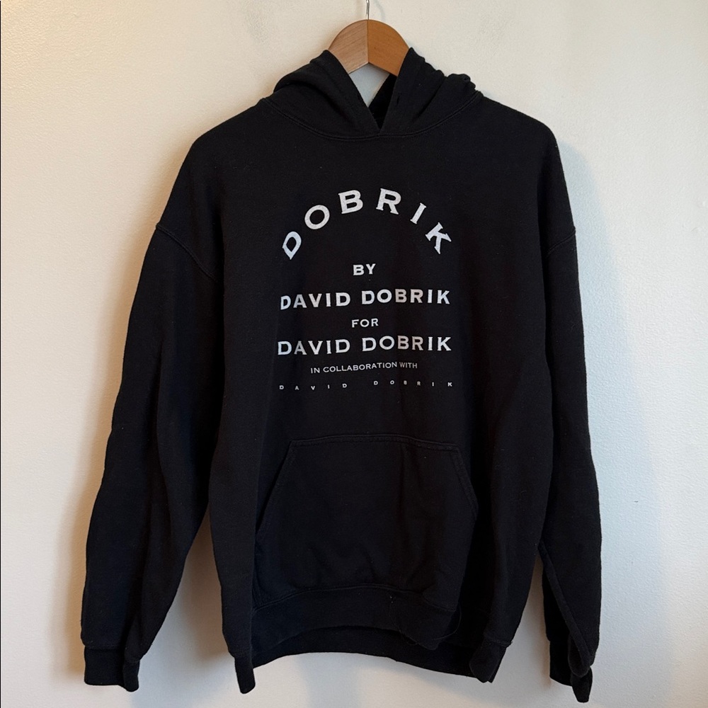 David Dobrik black hoodie size Large Preowned